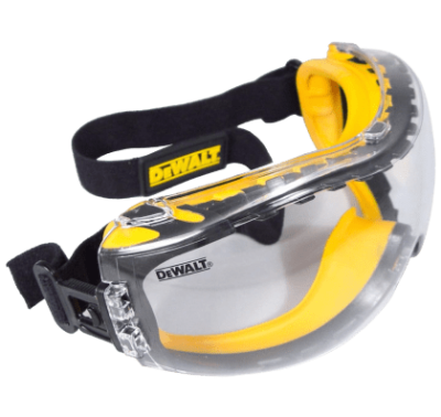 DEWALT DPG82-11 Concealer Clear Anti-Fog Dual Mold Safety Goggle, Clear Lens, 1 Pair